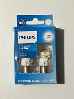 PHILIPS ЛАМПОЧКА LED (СВЕТОДИОД ) P21W БЕЛАЯ ULTINON PRO6000