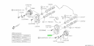 КОЛЕСО ВАЛА ГРМ SUBARU 13054AA033