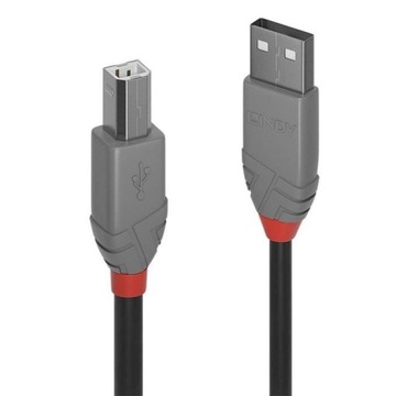 Kabel USB 2.0 A-B 3m do Drukarki DAC Lindy 36674