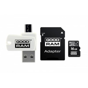 Karta pamięci microSDHC GOODRAM 16GB M1A4 UHS-I + Adapter