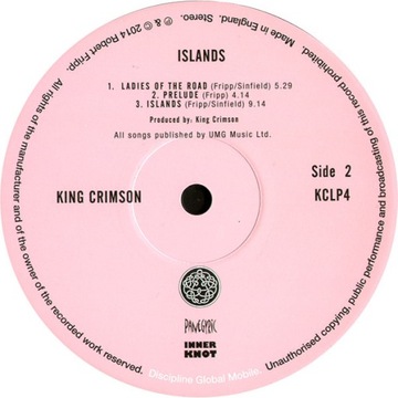 KING CRIMSON Islands (200 грамм) ( KCLP4) LP