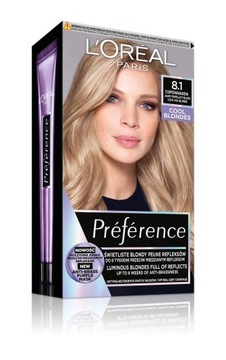 Farby do włosów L'Oreal Preference 8.1 JASNY POPIELATY BLOND COPENHAGUE