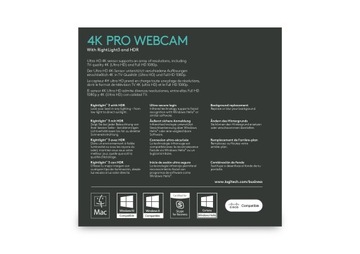 Веб-камера Logitech Brio 4K 13MP