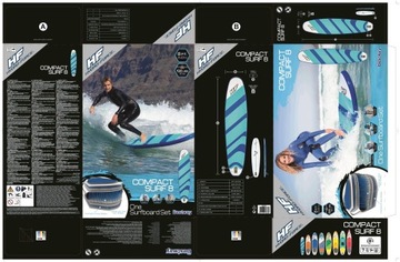 Надувная доска для серфинга Bestway Hydro-Force, 243 x 57 x 7 см
