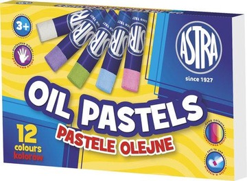 Пастельные мелки, масляная пастель, 12 цветов ASTRA