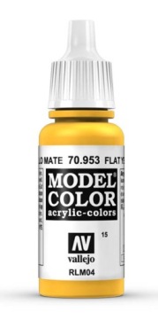 Vallejo 70953 Model Color 18ml Flat Yellow 70.953