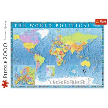 PUZZLE 2000 el. POLITYCZNA MAPA ŚWIATA TREFL