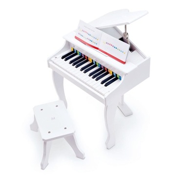 HAPE FORTEPIAN ZABAWKOWY DELUXE - BIAŁY - E0338