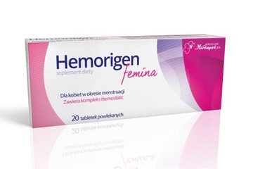 Hemorigen femina dla kobiet w okresie menstruacji 20 tabletek