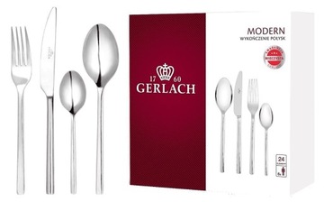 Gerlach Zestaw sztućców 24 szt. połysk MODERN