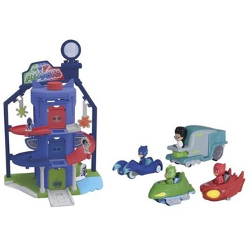 Zestaw Dickie Toys Pidżamersi garaż tor zjazdowy 4 metalowe autka