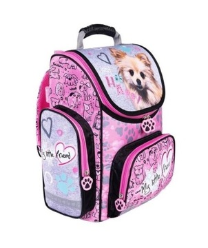 TORNISTER SZKOLNY MY LITTLE FRIEND PINK DOG ST. MAJEWSKI
