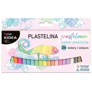 ПАСТЕЛЬНЫЙ ПЛАСТИЛИН 24 ЦВЕТА KIDEA