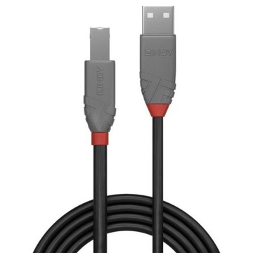 Kabel USB 2.0 A-B 3m do Drukarki DAC Lindy 36674