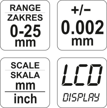 Микрометр Yato YT-72305 с цифровым дисплеем