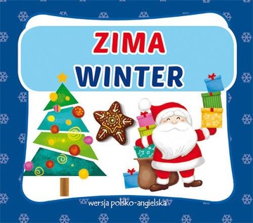 Książeczka harmonijka dla dzieci dwujęzyczna Zima winter polsko-angielska