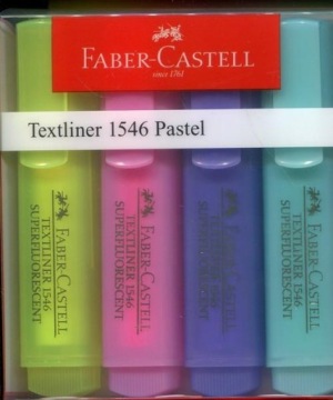Пастельные хайлайтеры, 4 цвета, футляр Faber-Castell