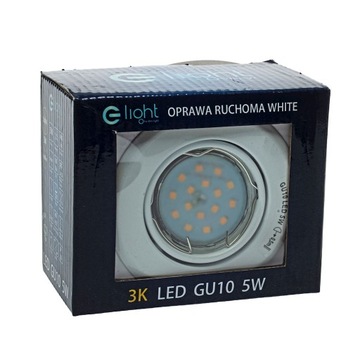 КРУГЛЫЙ СВЕТОДИОД GU10 1X5W БЕЛЫЙ