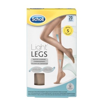 Rajstopy uciskowe SCHOLL Light Legs _ 20 DEN _ cieliste _ rozmiar S