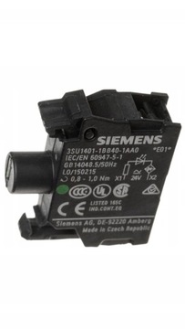 3SU1401-1BB40-1AA0 Светодиодный блок 24В AC/DC, зеленый диод, монтаж на переднюю панель
