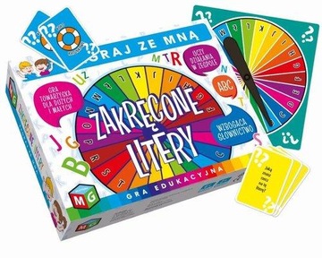 ZAKRĘCONE LITERY GRA EDUKACYJNA NAUKA SŁÓWEK 6+