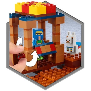 LEGO Minecraft 21167 Punkt handlowy + LEGO Minecraft 21177 Zasadzka Creeper