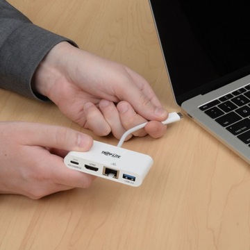 Многопортовый адаптер Eaton Tripp Lite USB-C — 4K HDMI, порт USB-A, GbE, 60 Вт PD