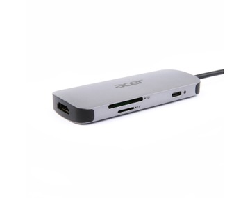 Концентратор USB-C 7 в 1 ACER METAL 3xUSB HDMI USB-C SD