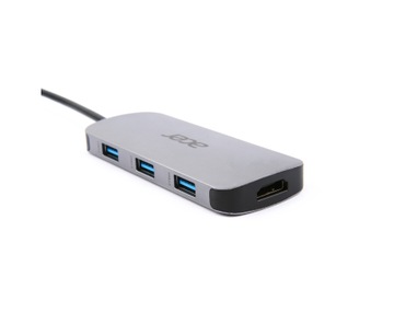 Концентратор USB-C 7 в 1 ACER METAL 3xUSB HDMI USB-C SD