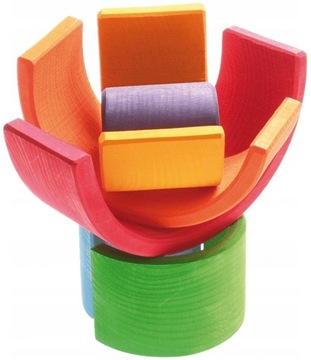 Деревянная Радуга, 6 предметов, разноцветная, Grimm's