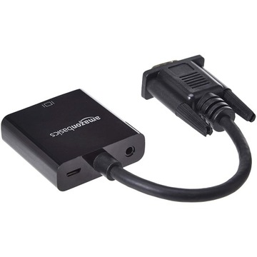Переходник Amazon Basics HDMI-VGA с аудиоразъемом 3,5 мм.