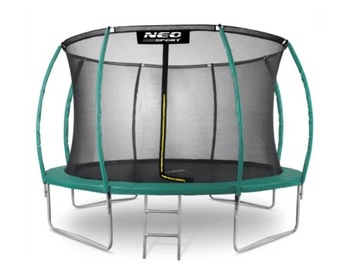 TRAMPOLINA SIATKA WEWNĘTRZNA BATUT DLA DZIECI OGRODOWA 427cm FT 14 DRABINKA