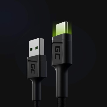 USB-USB тип C Зеленый сотовый кабель 1,2 м