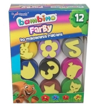 ПАЛЬЧИКОВЫЕ ШТАМПЫ 12 ЦВЕТОВ. БАМБИНО