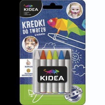 Олівці для обличчя 6 кольорів X 2, 5G KIDEA
