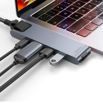 Адаптер Baseus для MacBook 7in1 USB-C, серый
