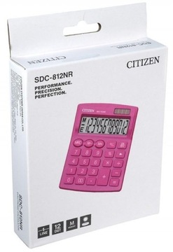 Калькулятор офисный Citizen SDC-812 12 разрядов розовый