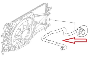 ШЛАНГ РАДИАТОРА OPEL ASTRA H 04-, ZAFIRA B 05-