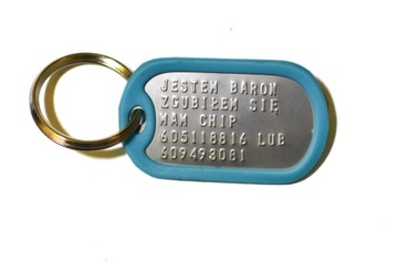IDENTYFIKATOR ADRESÓWKA DLA PSA -TURKUSOWA-DOG TAG