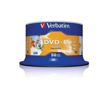 VERBATIM DVD-R 4,7 ГБ ДЛЯ ПЕЧАТИ торт 100 ДЛЯ ПЕЧАТИ