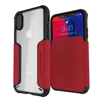 Etui GHOSTEK Exec 3 Apple iPhone Xs CZERWONE