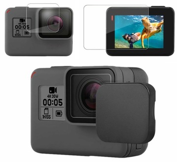 Dekielek + osłona obiektyw szkło do GoPro Hero 6 5