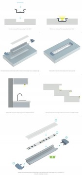 Заглушка белая для встраиваемых алюминиевых профилей LUMINES, тип Z, боковая