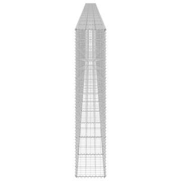 Габион стенка с крышками, оцинкованная сталь, 900х30х150 см.