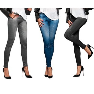 Legginsy SLIM WYSZCZUPLAJĄCE JEANS 3SZT Jegginsy