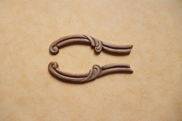 Dekor 13x3cm, ornament, sztukateria 2szt- D232