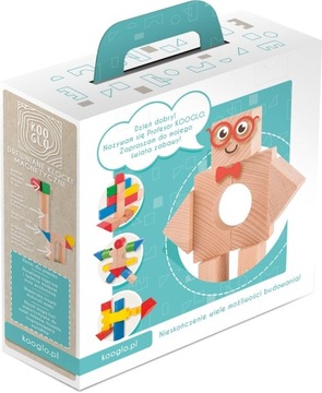 Деревянные магнитные блоки KOOGLO, базовый цвет