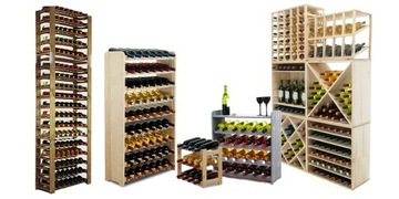 Винная полка RW-3-6P, полка на 6 бутылок, полка из ольхи