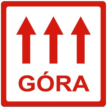 NALEPKI NAKLEJKI NA PACZKE STRZAŁKI DO GÓRY GÓRA