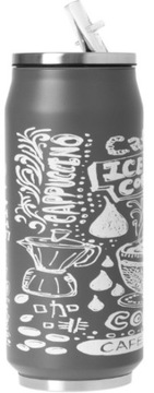 Банка с термокружкой. 500мл Красное 